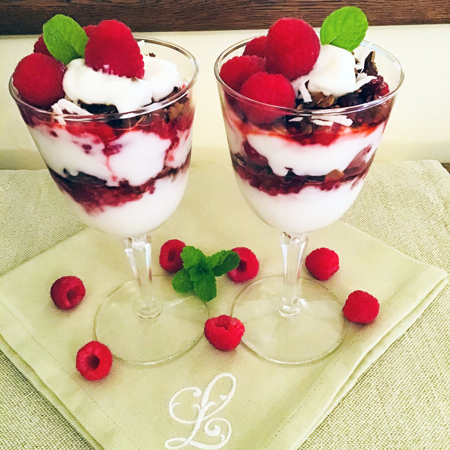 Raspberry Yogurt Parfaits